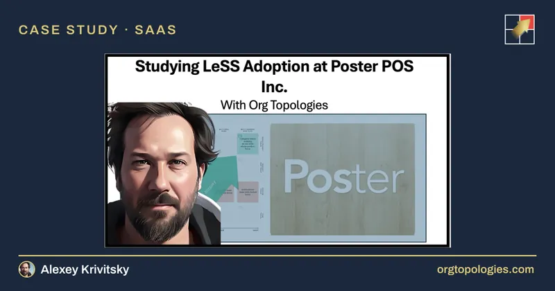 Case Study: Studying LeSS Adoption at Poster POS Inc. with Org Topologies
