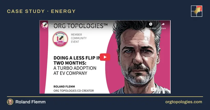 Doing a LeSS Flip in Two Months with Org Topologies