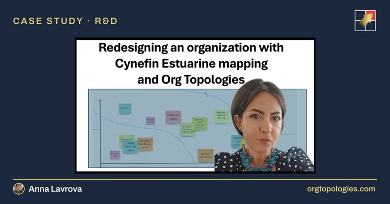 Redesigning an organization with Cynefin Estuarine mapping and Org Topologies
